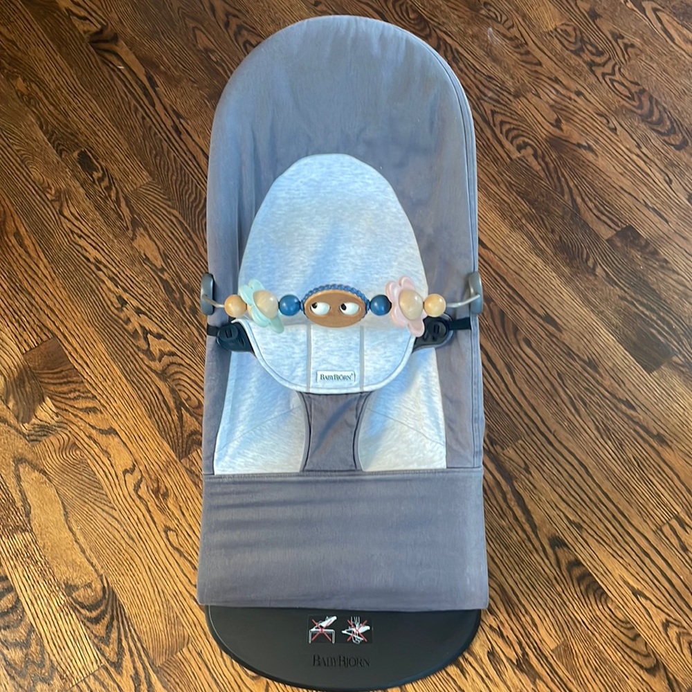 Baby Bjorn Bouncer plus Baby Bjorn Pastel Wooden Toy Bar